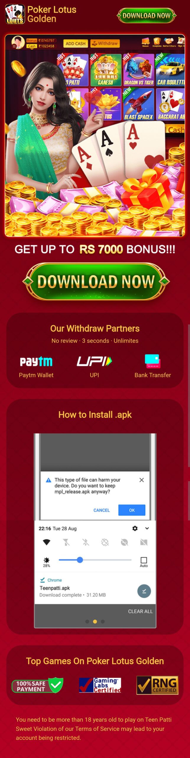 Poker Lotus Golden Apk Download